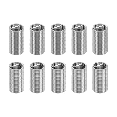 Image of PATIKIL Wire Thread Inserts 3/8-24 UNF 3D 28.5mm, 10Pcs 304 Stainless Steel Helical Coiled Wire Screw Threaded Sleeve Sheath for Mechanical Equipment Automotive Repairs