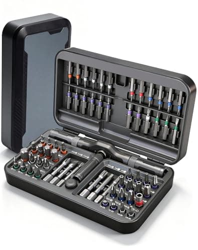 Image of 66 in 1 Magnetic Screwdriver Set, Ratchet Screwdriver Set, DIY Combination Flexible Shaft, Detachable T Ratchet Handle, Magnetic S2 Steel Bits, for Furniture, Precision Electrical Appliance Repair