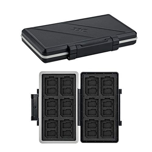 Image of JJC 36 Slots Memory Card Case Holder Water-Resistant for 24 Micro SD SDXC SDHC + 12 SD SDXC SDHC, Anti-Shock micro SD Card Holder SD Card Case Box Wallet