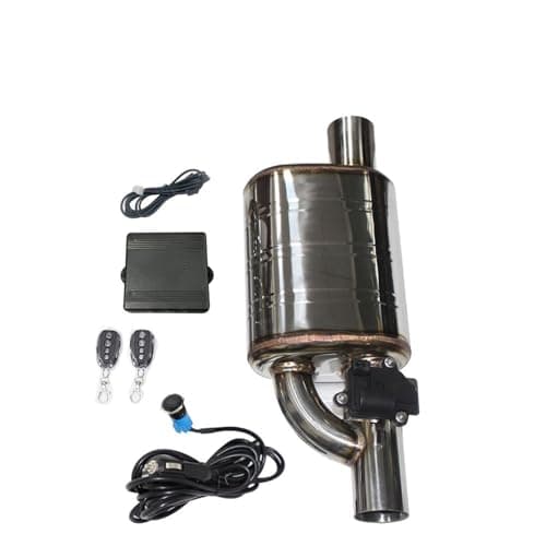 Image of Car Exhaust End Pipe Car Exhaust System Electric Valve Control Pipe Kit Adjustable Angle Silencer Stainless Universal(2 modes LEFT 76MM)