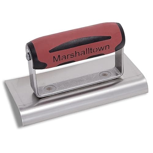 Image of MARSHALLTOWN Curved Concrete Edger, 6 x 3 Stainless Steel Blade, 5/8 Lip x 1/2 Radius, Made in The USA, 121SSD