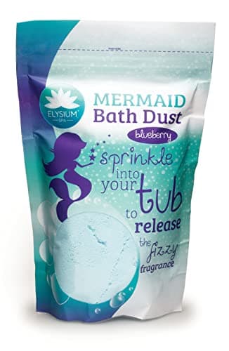 Image of Elysium Spa Mermaid Bath Dust | Blueberry Scented Fizzing Bath Salts, for Children - Reseable Pack (400g)
