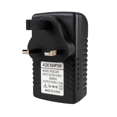 Image of GEU 48V 0.5A POE Injector UK Plug, Ethernet Power Supply Adapter with PoE Port + LAN Port for IP Security Cameras, Wireless Access Points, 48V Devices – Black