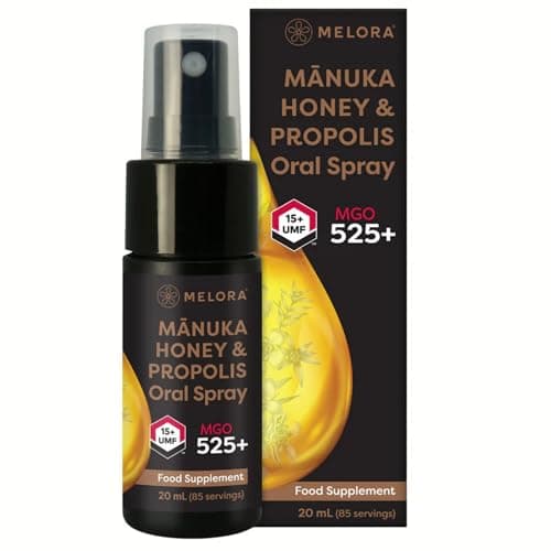 Image of Melora Propolis and Manuka Honey Oral Spray - High Strength- 20ml (85 Servings), 15+ UMF, MGO 525+