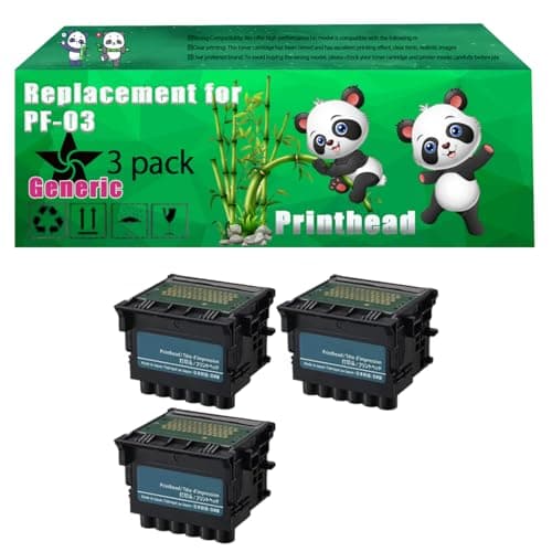 Image of Replacement PF-03 Printhead Compatible for Canon imagePROGRAF IPF 500 IPF 510 IPF 600 IPF 605 IPF 610 Printers, Up to 100000 Pages, Vivid Colors, Contains Chip (3 Pack Black)