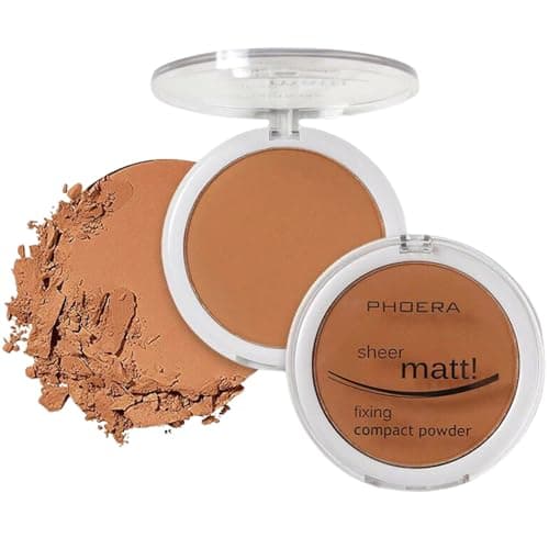 Image of Noble Gifts - Compact Fixing Powder, Sheer Matt Setting Powder with Vitamin E, Long Lasting Pressed Make Up Foundation (207 - Sand)