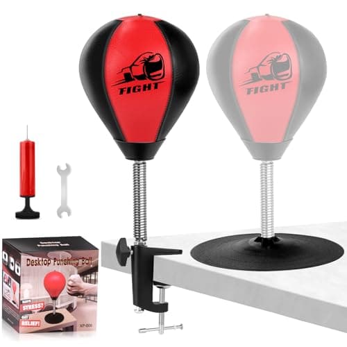 Image of NZQXJXZ Desktop Punching Bag, Super Strong Suction Boxing Bag Speed Balls, Stress Buster with Suction Cup and Desk Clamp for Office Table and Counters, Fun Gift for Friends or Coworker