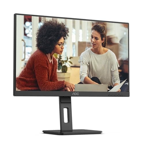 Image of AOC 24E3QAF - 24 Zoll Full HD Monitor, Lautsprecher, höhenverstellbar (1920x1080, 75 Hertz, VGA, HDMI, DisplayPort) schwarz