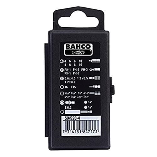 Image of Bahco 59/S28-4 Bits Set 28 Pieces, 0 V, Black/Silver