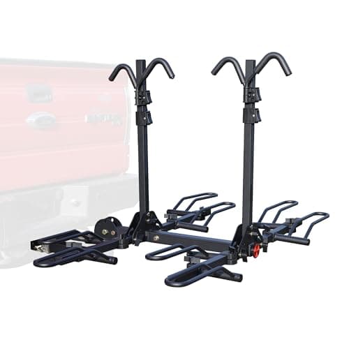 Image of Rockland Foldable 4-Bike Rack, 160 lbs Capacity, Hitch Mount Bike Rack, Fits up to 2.5" Tire Width and 50" Wheelbase, Bike Carrier Rack for 2" Receiver for Cars SUVs Vans RVs