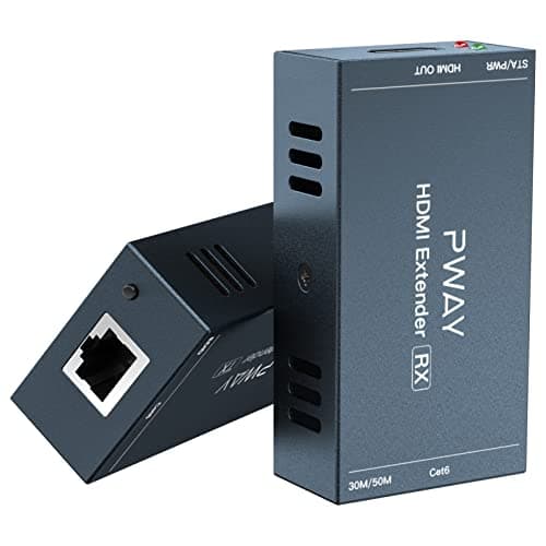 Image of PW-HT202PG HDMI Extender Over Ethernet 1080p@60Hz, 3D, Over Single Cat5e/Cat6/Cat 7 Cable Full HD Uncompressed Transmit Up to 164 Ft(50m), EDID and POC Function Supported