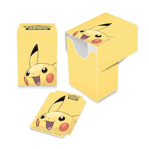 Image of Ultra Pro | Pokemon: Pikachu Full View Deck Box | Trading Card Game Accessory, Yellow
