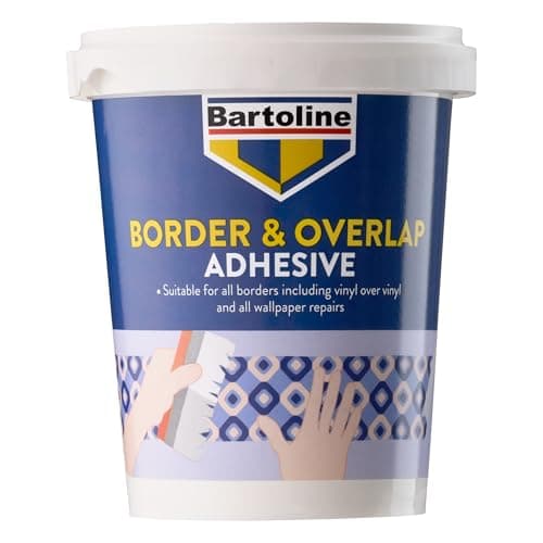 Image of Bartoline Border & Overlap Adhesive 500g,for 20m Border Wallpaper Adhesive for Decorative Borders & Vinyl, Fixes Seams & Repairs Ripped Wallcoverings, Fast-Drying & Strong Hold