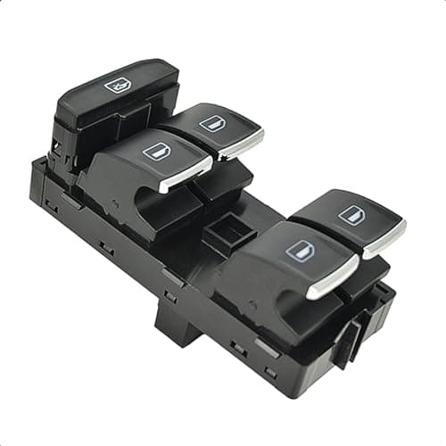 Image of LithTor Electric Window Switch 5G0959857C 10Pin Power Window Control for VW Golf 7 MK7 Passat B8 Tiguan Touran Seat Ateca Leon Skoda Superb Karoq Car Door Window Lifter Switch (with chrome plating).
