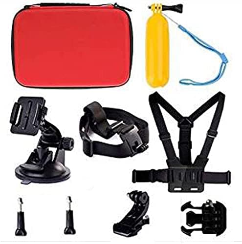 Image of Navitech 8 in 1 Action Camera Accessory Combo Kit With Red Case - Compatible With Kitvision Escape HD5 720p HD Waterproof Action Camera