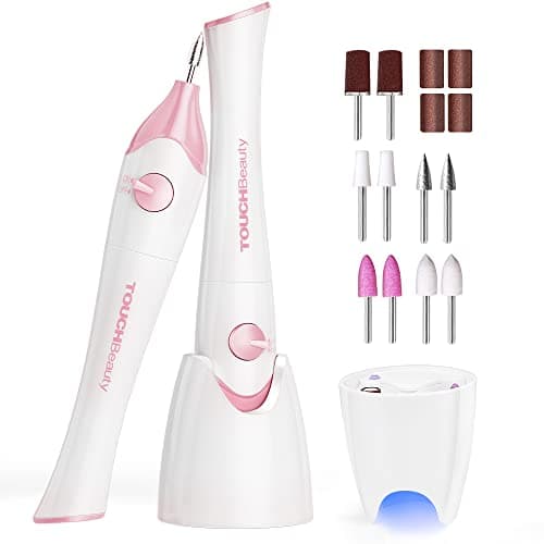 Image of TOUCHBeauty Manicure Pedicure Nail Files Set, Manicure Drill Set, 5 in 1 Portable Nail File Drill System for Salon-Quality Care of Hands and Feet at Home, Battery Powered AG-1335C