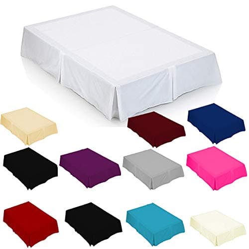 Image of Lawrance Caprino LC Plain Soft PERCALE 180thread Base Platform valance sheet Plates style (SUPER KING, NAVY)