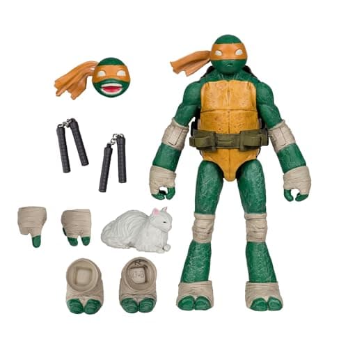 Image of McFarlane Teenage Mutant Ninja Turtles (Page Punchers) Michelangelo 5in Action Figure with Comic Toys