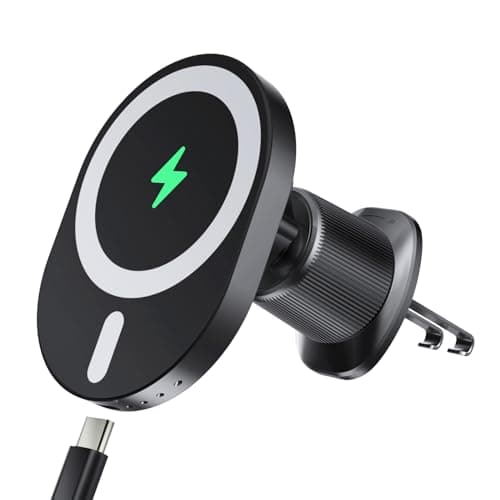 Image of Mag-safe Car Charger Mount,15W Fast Charging, Wireless Car Charger Magnetic Car Phone Holder Air Vent Mount for iPhone 17/16/15/14/13/12/Pro/Plus/Max, for Samsung Galaxy S25/24/23/22/21/20+ Ultra