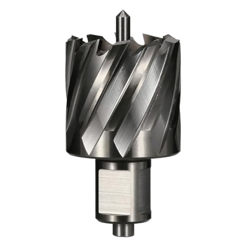 Image of Vearter 39mm HSS Annular Cutter, 19.05mm Weldon Shank, Mag Drill Bit with Pilot Pin for Steel Plate, Aluminum, Brass, Cast iron, Stainless Steel
