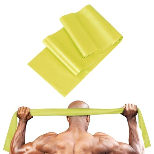 Image of Jedebartey Resistance Bands, Exercise Band with 3 Strength Levels Optional 1.5m Long Stretch Bands for Women Men Yoga Pilates Strength Training Workouts Physiotherapy (Yellow - Light 15lbs)