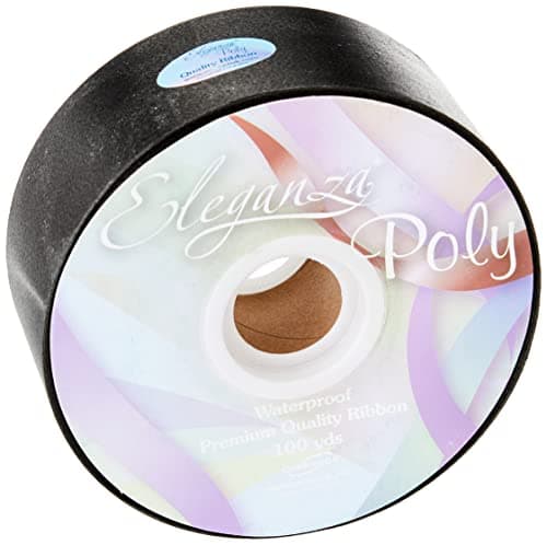 Image of Eleganza 1 x Waterproof Poly Ribbon, Black, 50 mm x 91 m