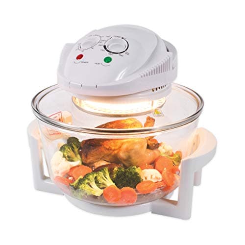 Image of Quest 43890 12 Litre Halogen Oven/Low Fat, Multi-Function Oven/Toughened Glass Material/Healthy Air Cooking/Self-Cleaning Mode / 60 Minute Timer / 1400W