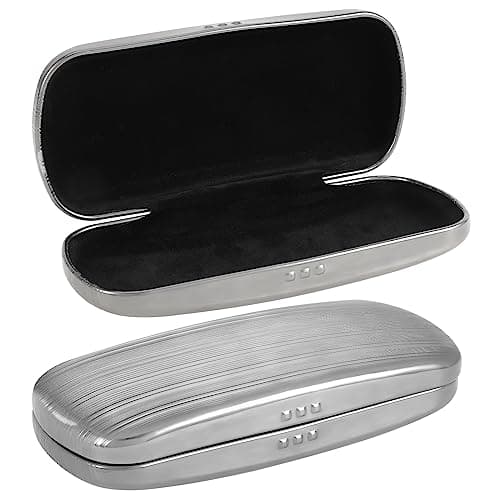 Image of Hifot Metal Eyeglass Case, Glasses Case Hard Shell, Aluminum Spectacles Box Sunglasses Case for Men Women Kids, Reading Glasses Holder