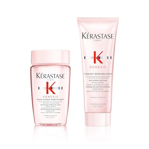 Image of Kérastase Genesis Hydra-Fortifying Anti Hair-Fall Shampoo 80ml & Kérastase Genesis Fortifying Conditioner 75ml Travel Friendly Size Bundle for Weakened Hair, With Ginger Roots & Edelweiss Native Cells