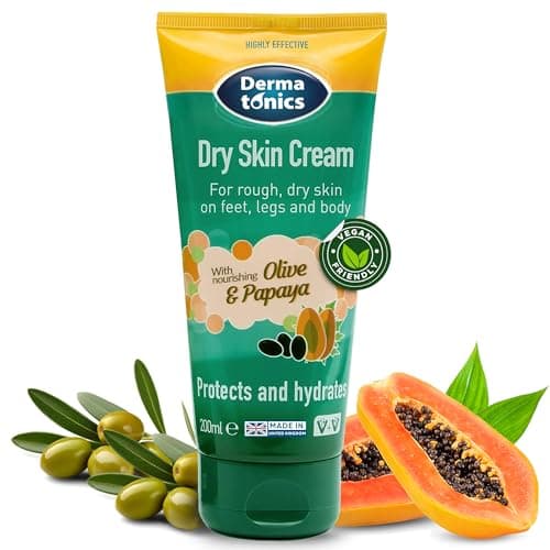 Image of Dermatonics Natural Care Dry Skin Cream | Enriched with 10% Urea, Olive & Papaya Extracts | Suitable for Diabetics | Long lasting Hydration & Gentle Scent | Vegan Friendly | 200 ml