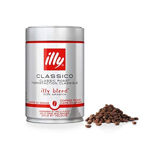 Image of illy Classico Coffee Beans, 100% Arabica Blend, Medium Roast, Intensity 5/9, Smooth & Balanced with Caramel & Floral Notes, Suitable for Bean to Cup & Fresh Grinding, 250g