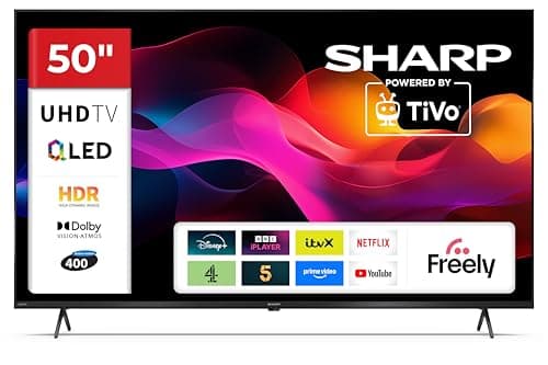 Image of Sharp 50-inch 4K Ultra HD QLED Smart TV Dolby Vision Dolby Atmos HDMI eARC Freely Included 50HM5345KB (HM Series)