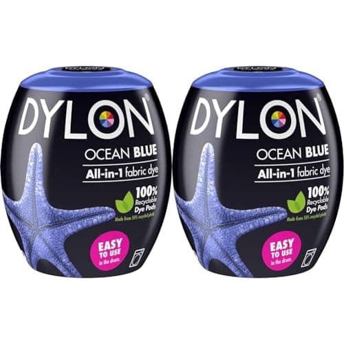 Image of DYLON Washing Machine Fabric Dye Pod for Clothes & Soft Furnishings, 350g – Ocean Blue (Pack of 2)