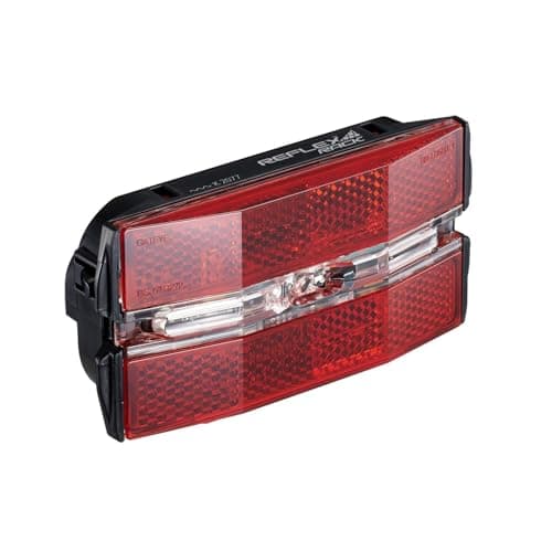 Image of CatEye Reflex Rack - Rear Rack Light - IPX4 Weather Resistant - 220 Hour Long Runtime -Battery Powered - Built in Reflector - Safety Light - StVZO/RKF/Danish Compliant