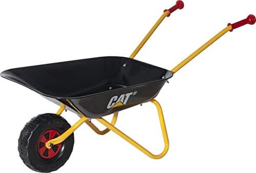 Image of Rolly Toys - Metal Wheelbarrow with CAT / Caterpillar Brand - Black & Yellow