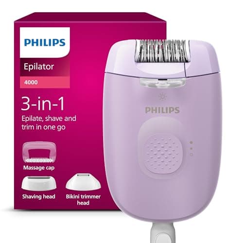 Image of Philips Epilator Series 4000, Corded Epilator for Body and Bikini, Epilate, Shave and Trim, Hair Removal Device for Women, Model BRE257/00