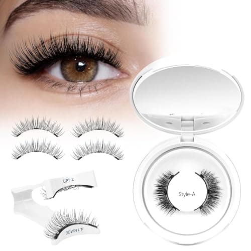 Image of Higu clace Magnetic-Eyelashes with Applicator, Reusable Magnetic Eye Lashes No Glue or Eyeliner Needed, Natural Look, Easy to Wear and Remove(Style A)