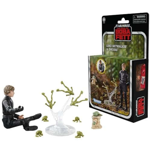 Image of Star Wars: The Book of Boba Fett Vintage Collection Luke Skywalker & Grogu Action Figures 10 cm