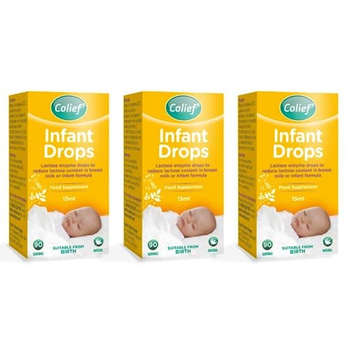 Image of 3 X 15ml - Colief Infant Drops | Lactase Enzyme Drops | Natural Colic Relief for Babies | Reduces Bloating, Wind and Crying.