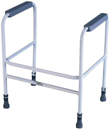 Image of Aidapt Free Standing Support Toilet Safety Frame with Adjustment for Height and Non Slip Feet Pre Assembled Aid