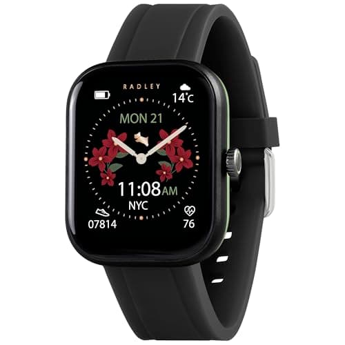 Image of RADLEY Series 55 Black Silicone Strap Smart Watch
