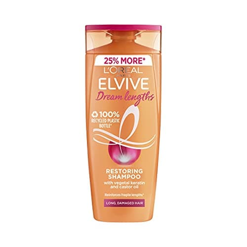 Image of L'Oreal Paris Elvive Dream Lengths Shampoo, Nourishing & Strengthening Treatment, Enriched with Castor Oil, For Long, Damaged Hair 500ml