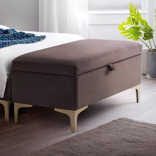 Image of Julian Bowen Deco Blanket Box, Truffle Grey