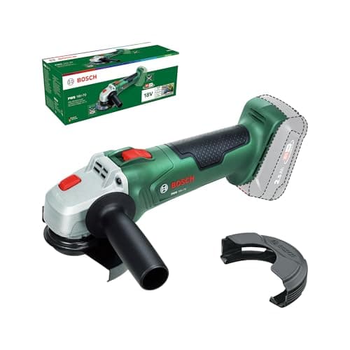 Image of Bosch 18V System Cordless Angle Grinder PWS 18V-70 (for Small to Medium-Sized Cutting and Grinding Jobs; Grinding disc Diameter: 115mm)