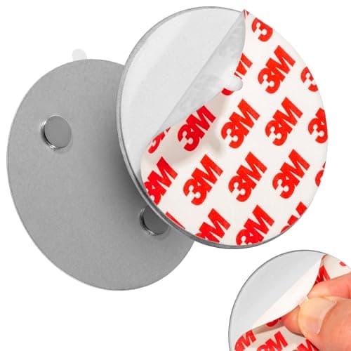 Image of ECENCE 3pcs Magnetic Smoke Detector Mount Magnetic Adhesive Pads For Smoke Alarms Ø 70mm - Fast & Safe Mounting - No Drilling Or Screws - Fire Protection - Installation Tool