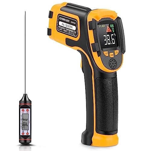 Image of Infrared Thermometer -58℉～1112℉(-50℃～600℃) Non-Contact Laser Temperature Gun Digital Adjustable Emissivity IR Temp Gun - for Cooking, BBQ, Food, Fridge, Pizza Oven, Engine - Meat Thermometer Included