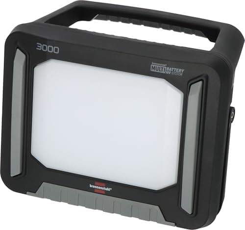 Image of Brennenstuhl Professional Multi Battery LED Work Light Rechargeable 3000 MA (3150lm, IP65, Compatible with 18V Batteries from 10 Different Manufacturers, Without Battery, Engineered in Germany)