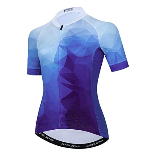 Image of YOUALSO Blue Mountain Bike Jersey Women Short Sleeve Womens Cycling Jersey Cycle Shirt Biking Top