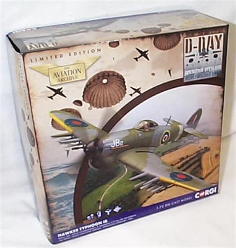 Image of corgi aviation archive Hawker Typhoon IB aircraft 1:72 scale limited edition diecast model
