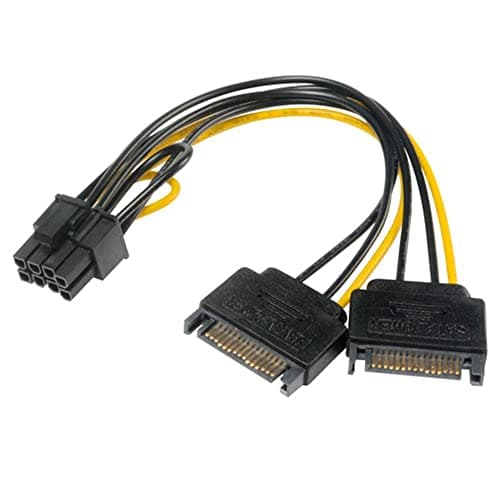 Image of Akasa AK-CBPW19-15 cable interface/gender adapter 6+2pin PCIe SATA Black
